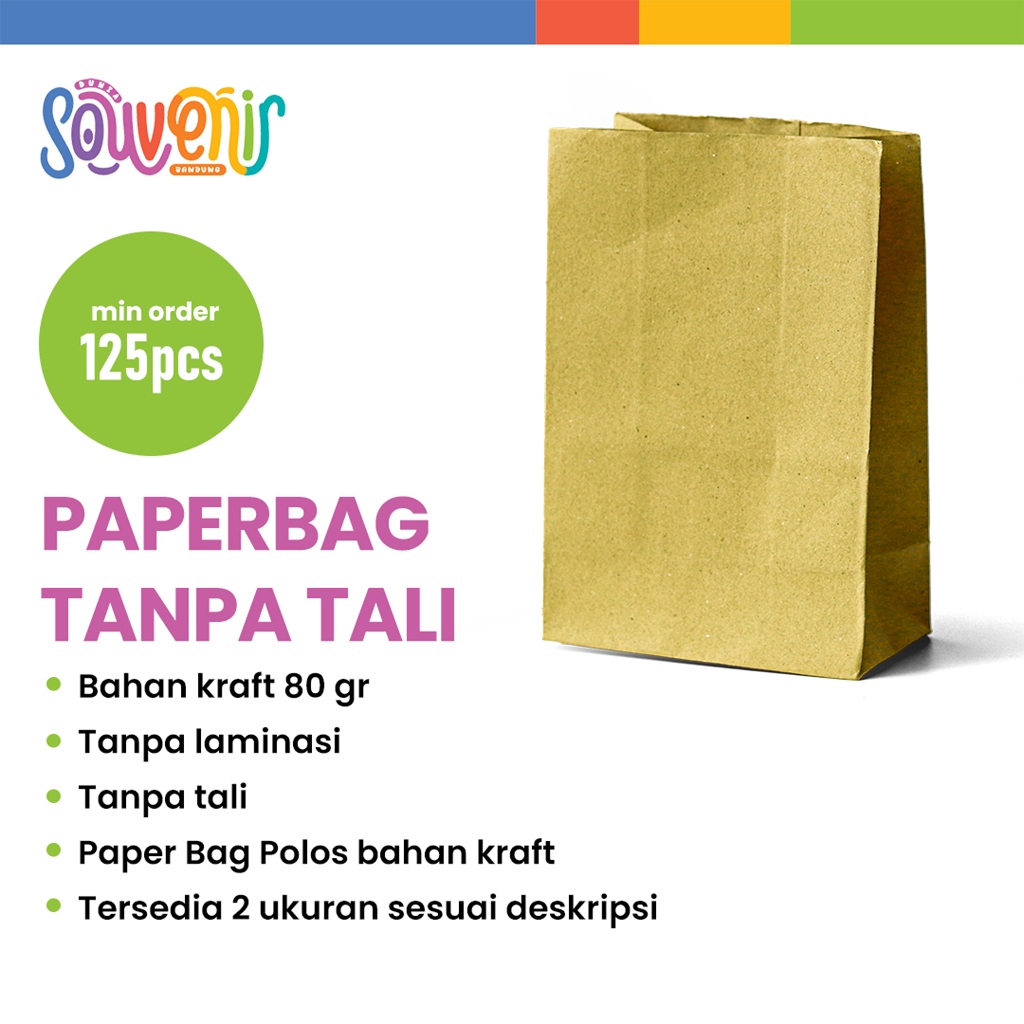 Paper Bag Polos kraft | kantong kertas | goodie bag kertas Murah | Tas Kertas Kecil Mini Souvenir |