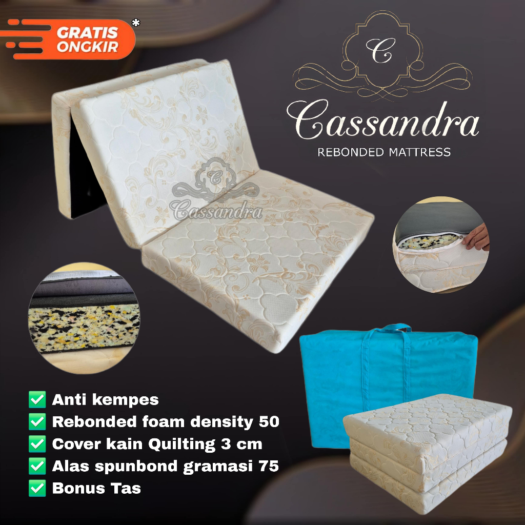 kasur lipat rebonit/kasur busa lipat/kasur lipat tebal murah/kasur lipat awet premium