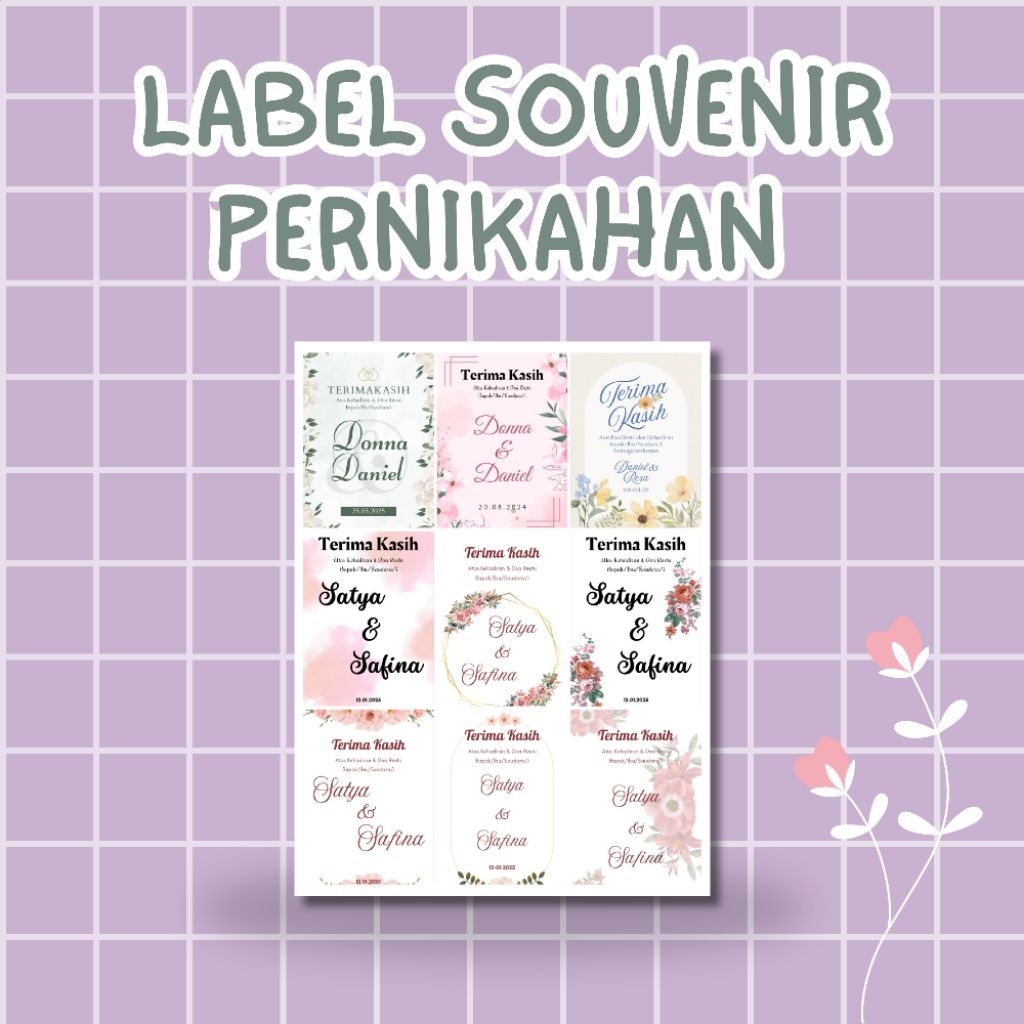 

LABEL HANGTAG SOUVENIR PERNIKAHAN WEDDING ISI 100