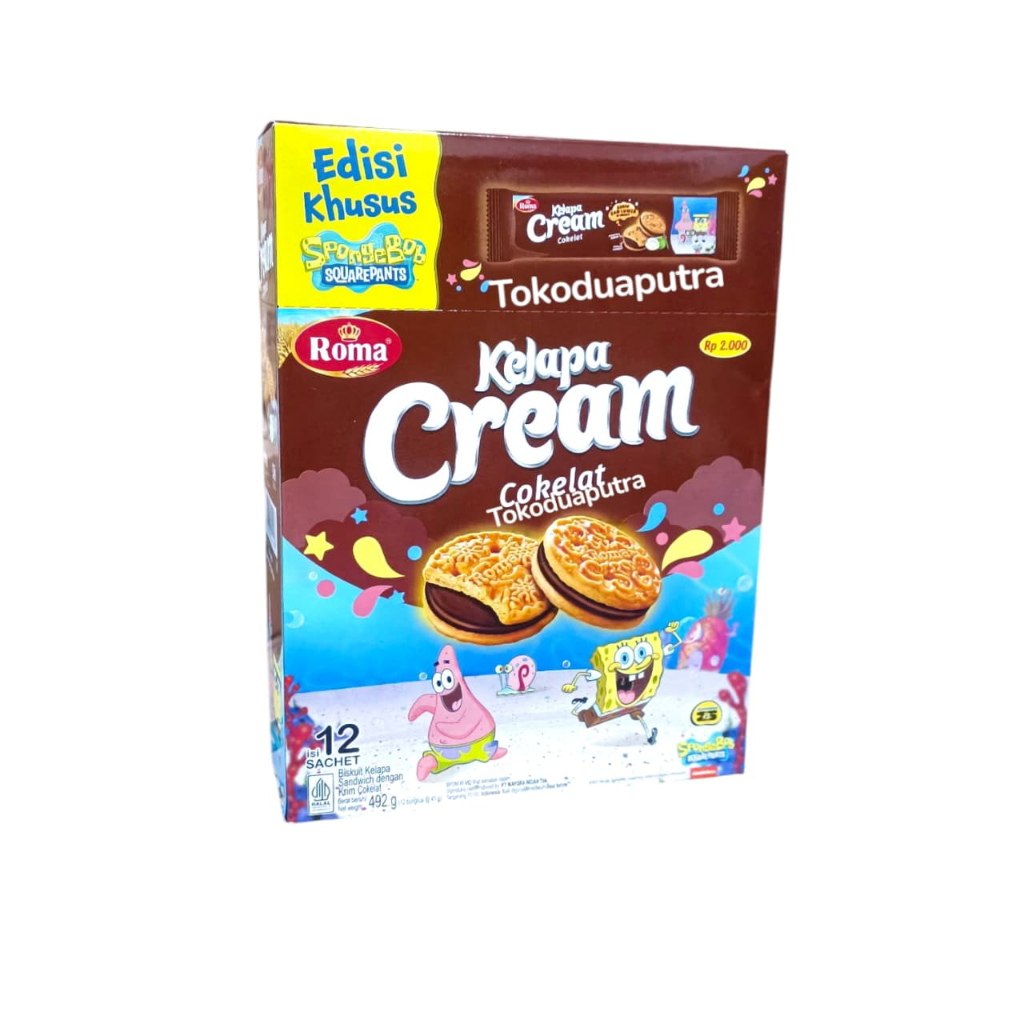 

Roma kelapa cream coklat box 12 sachet (1 Box) edisi spongebop squarenpants