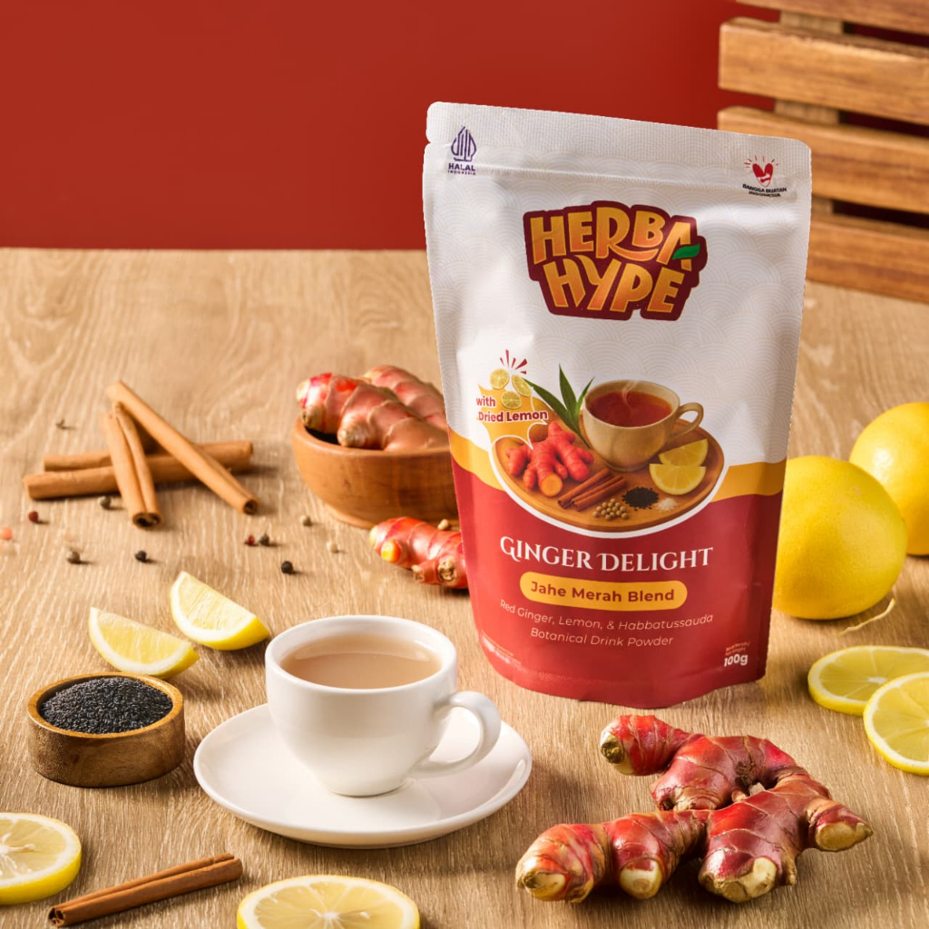 

HerbaHype Ginger Delight - Jahe Merah Plus Habbatussauda Plus Dried Lemon - 100gr