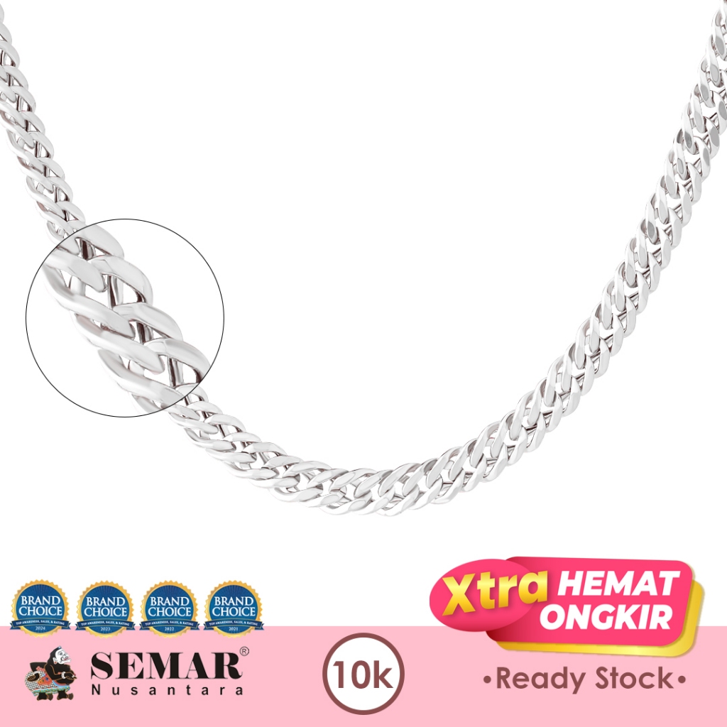 Kalung Emas Petran White Gold 10K Semar Nusantara