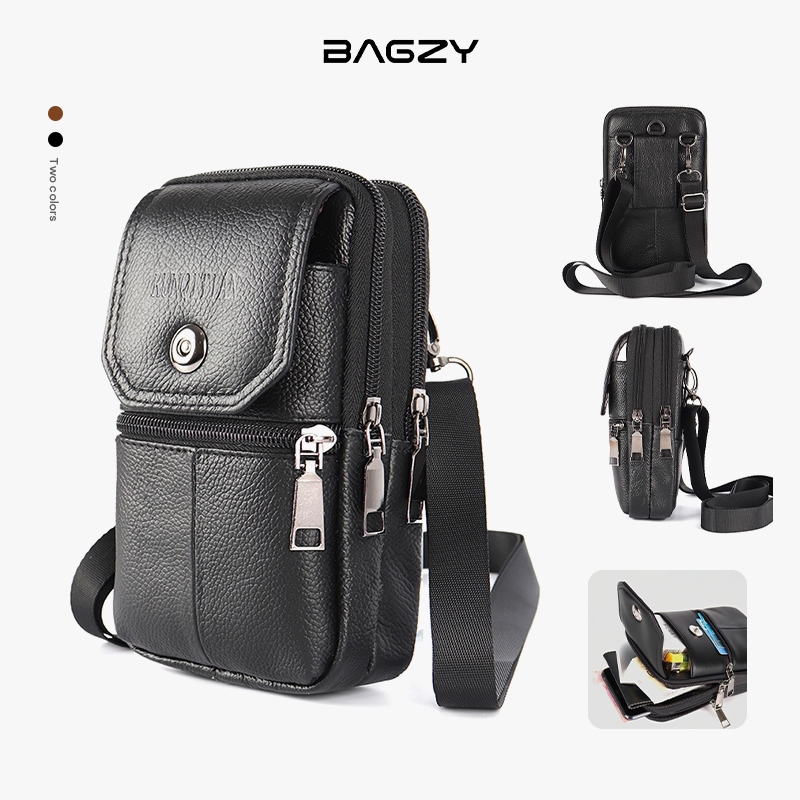 Tas hp Anti Air Tas Slempang Pria 6.5 inch MultiFungsi Dompet hp Tas Hp Pinggang