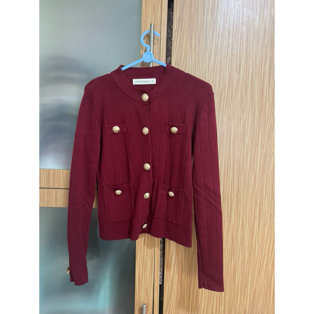 Knit Cardigan Monomolly Noelle Button