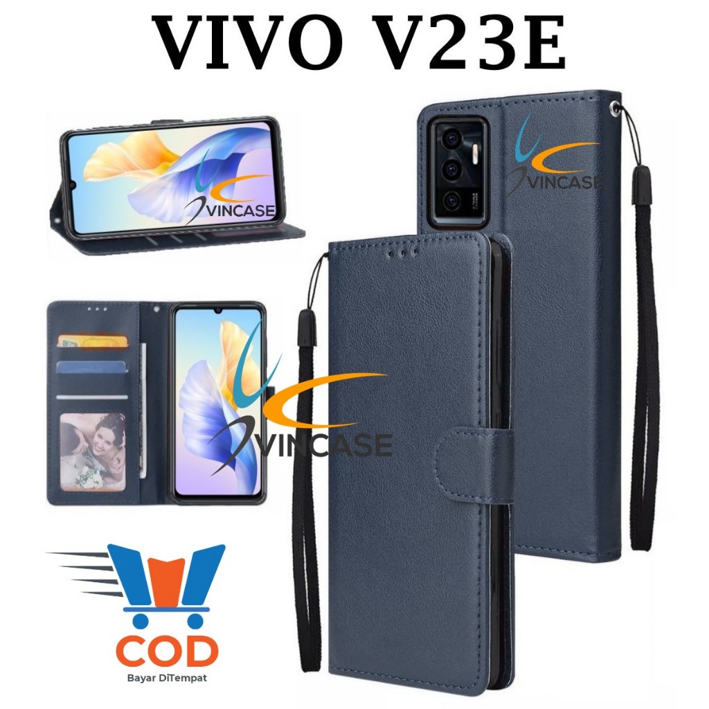 VIVO V23E FLIP LEATHER CASE PREMIUM - FLIP WALLET CASE KULIT UNTUK VIVO V23E - CASING DOMPET | FLIP 