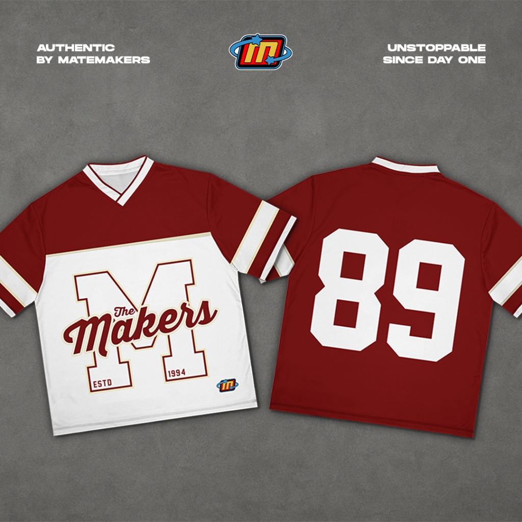MATEMAKERS - Jersey Streetwear Number 89 / Jersey Oversize / Jersey Block Core / Jersey Brazil / Mil