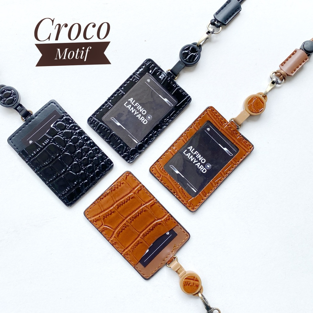 

Lanyard Retractable Tali Paracord Id Card Motif Croco