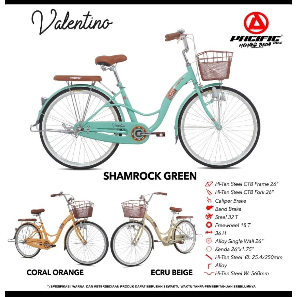 SEPEDA 26INCH VALENTINO PACIFIC