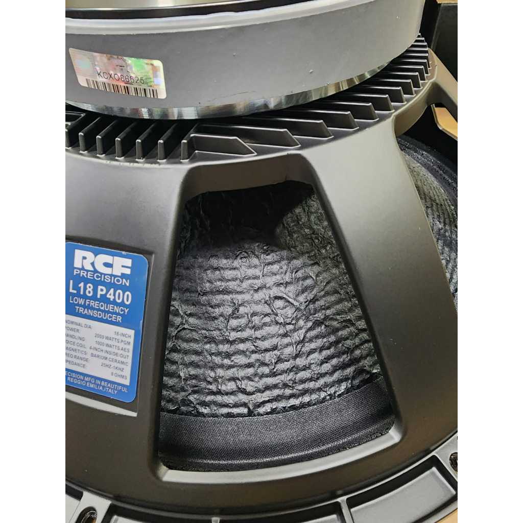 speaker subwofer 18″ model RCF L18P400 H / L18 P400 H / 18P400 H(warna HITAM)