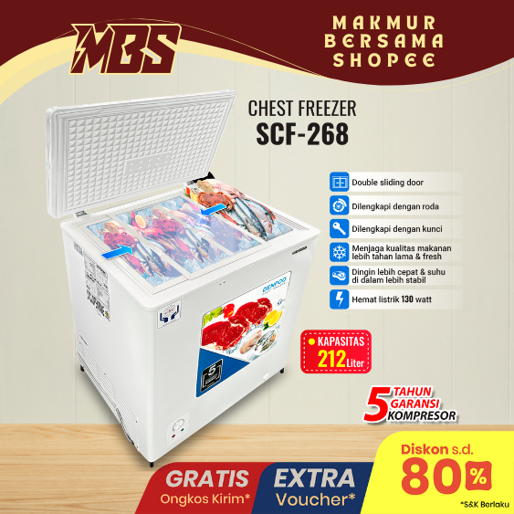 DENPOO CHEST FREEZER SCF 268 CG