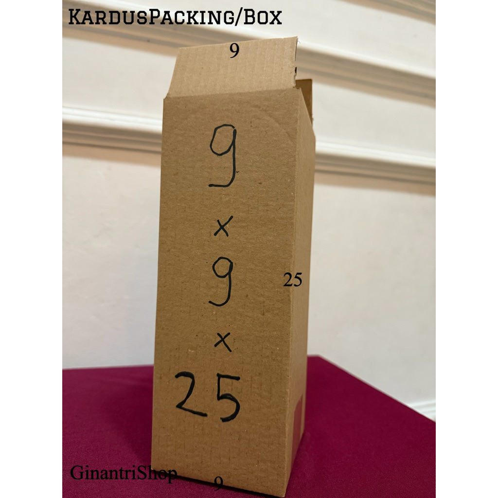 

Kardus Packing 9x9x25