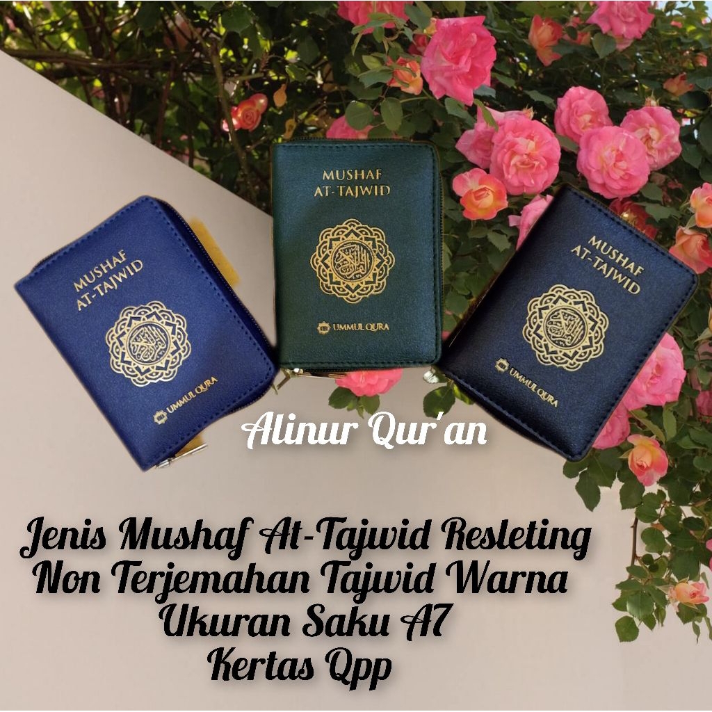 Alquran Mushaf At-tajwid Saku Resleting Non Terjemahan Ukuran A7.