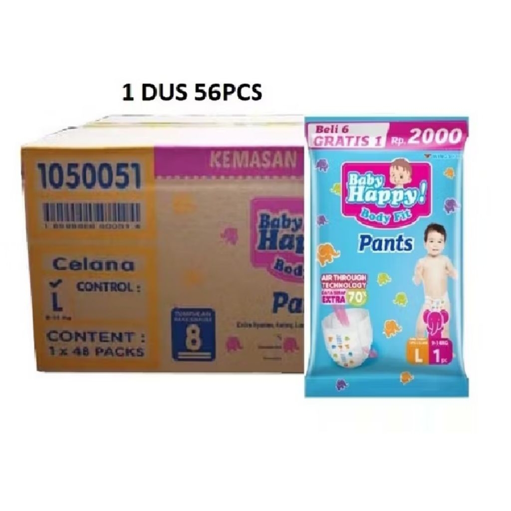 Baby Happy bodyfit renteng 1 dus L/M/S