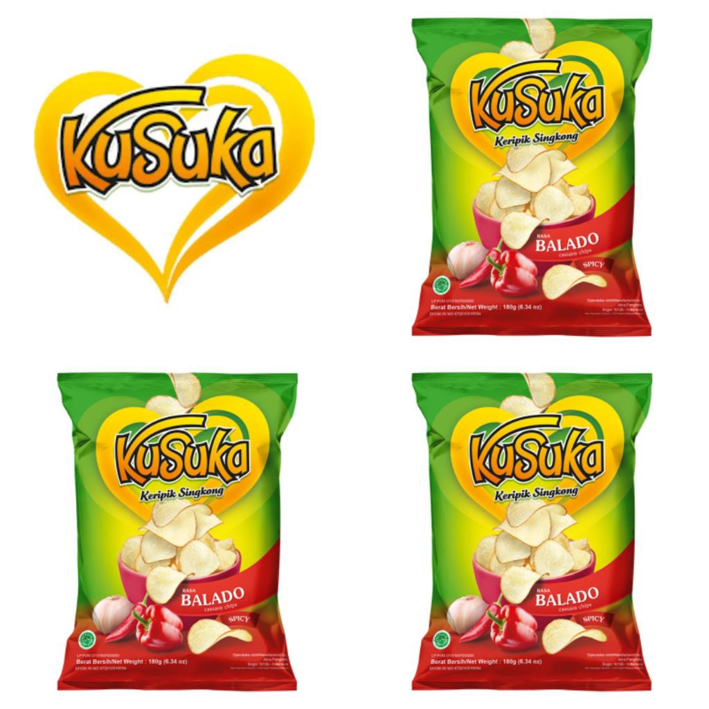 

KuSuka Keripik Singkong Balado 180 Gr