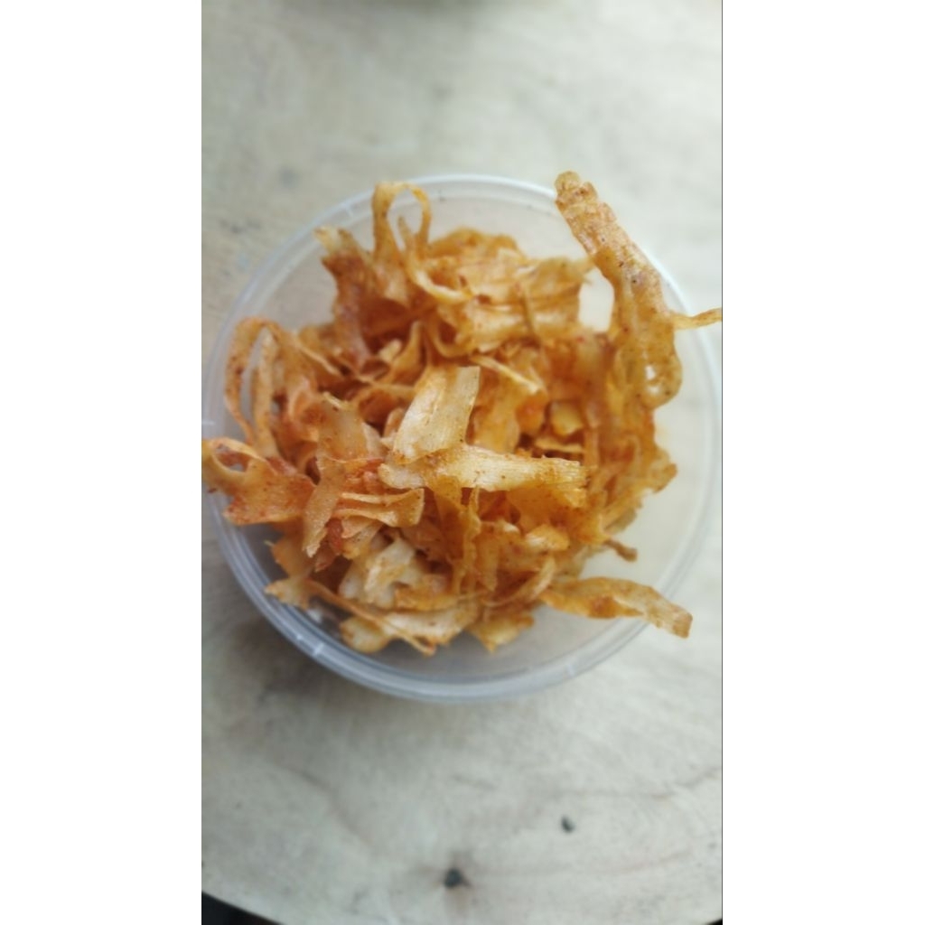 

Keripik Keriwil Singkong 200gr Pedas Gurih Premium