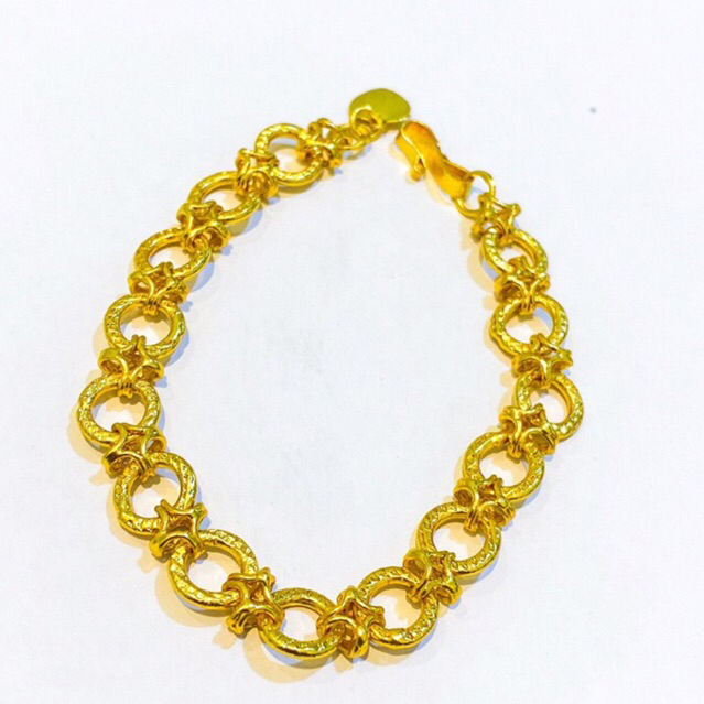 gelang donat viral Lapis Emas 24krt Crum Emas Muda 18gram gelang Cewek Replika Premium Gold