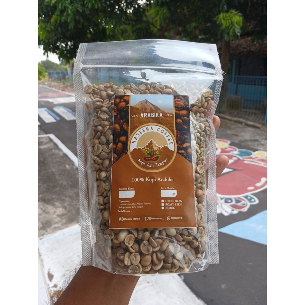 

Arabika Le Muria Haseena Coffee Green Bean Grade A 500 gram (Kopi Asli Tempur/Kopi Kawah Purba Muria) Biji Kopi Arabika Organik