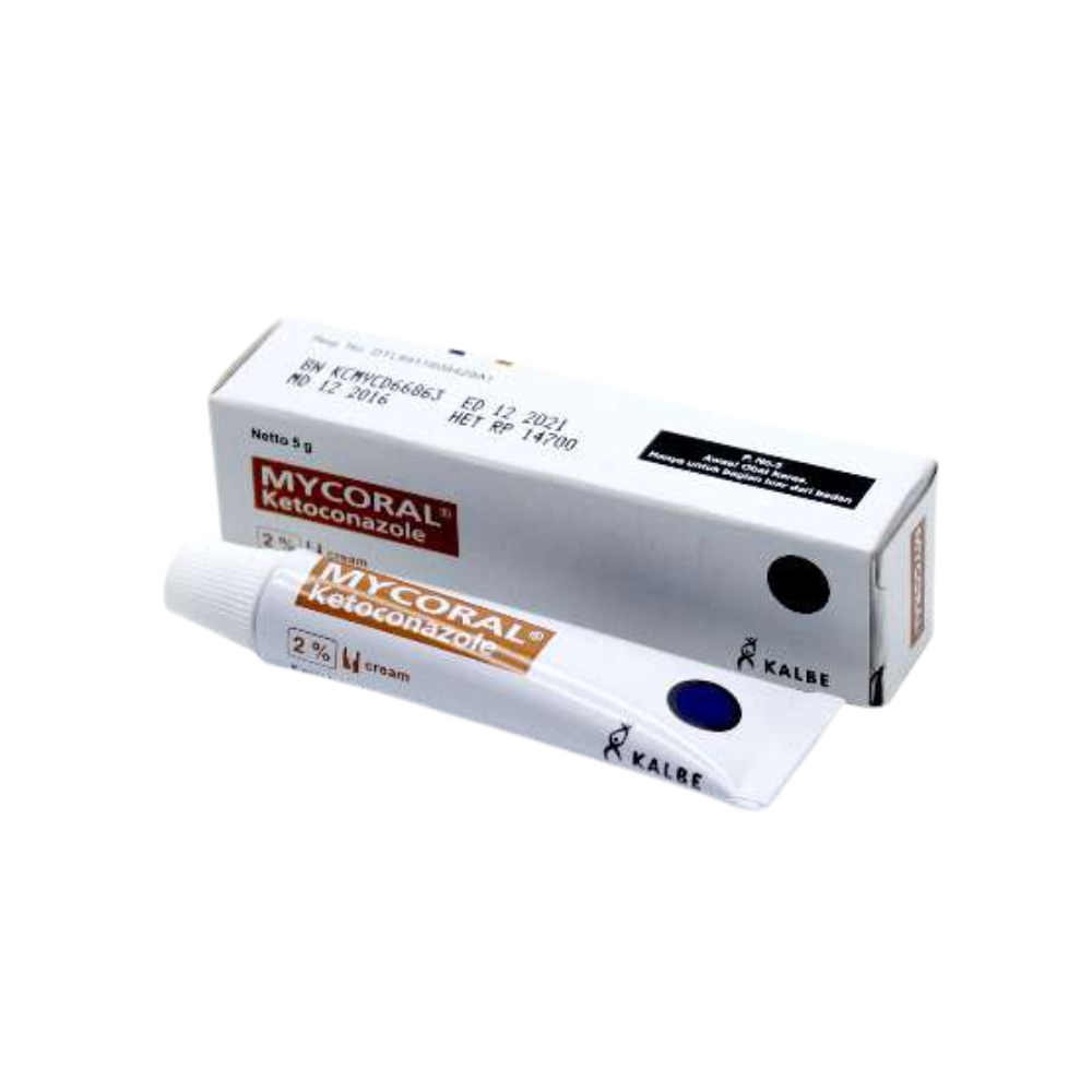 Mycoral Cream 5g – Obat Salep Anti Jamur Kulit, Panu, Kurap Efektif
