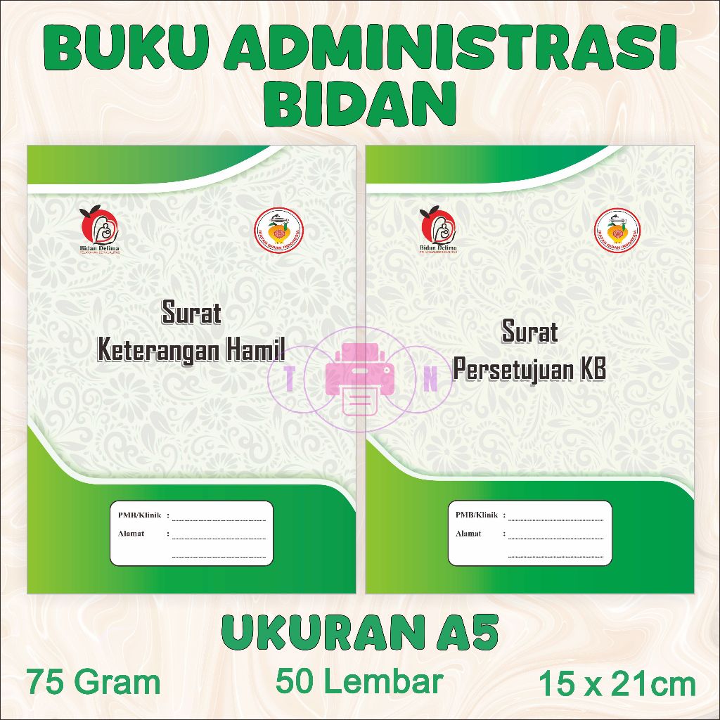 

buku kecil bidan A5, buku administrasi bidan PMB, surat permohonan istirahat, surat keterangan sakit