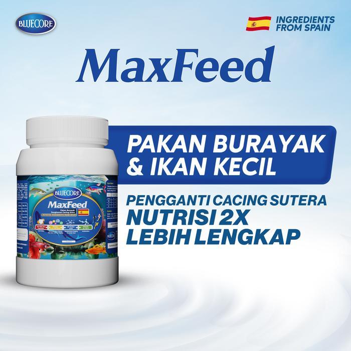 BlueCore Maxfeed Pakan Burayak Ikan penghemat cacing sutera untuk penggemuk ikan dan perangsang ikan