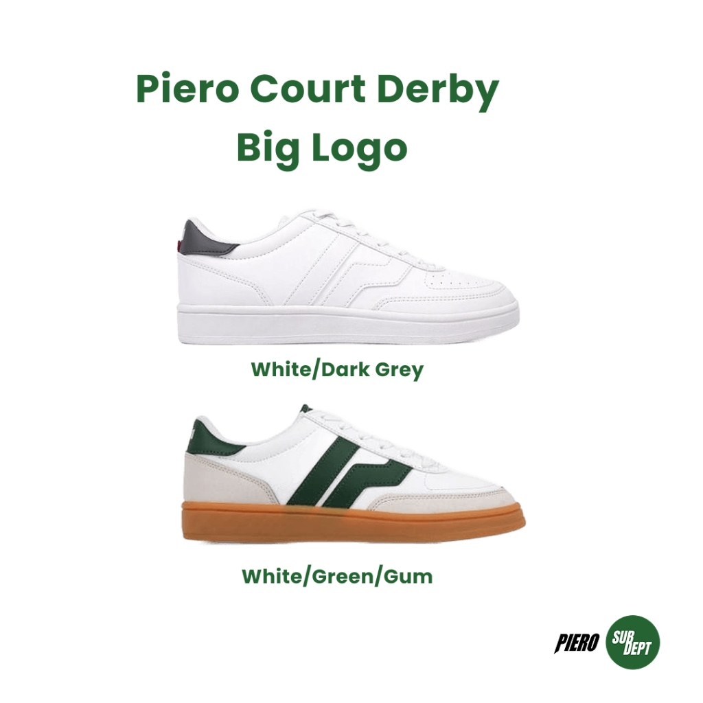 Sepatu Casual Piero Court Derby Big Logo Original