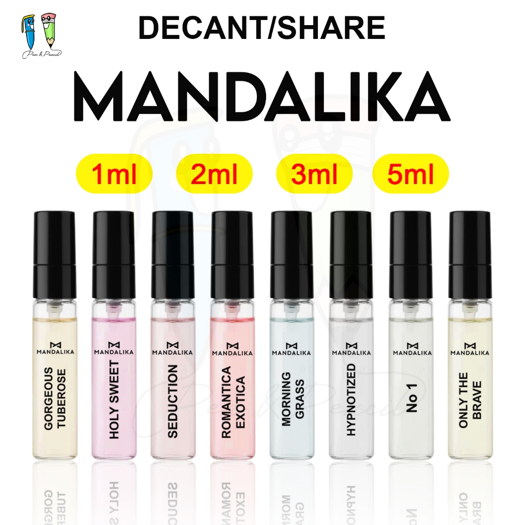 Decant Tester Parfum Mandalika No1 Gorgeous Tuberose Only The Brave Hypnotized Holy Sweet Romantica 