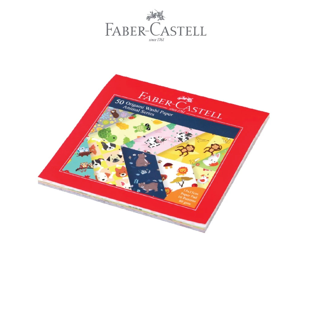 

Faber Castell Kertas Lipat Origami Washi Paper Animal Series 50 Lembar - Kertas Origami Mrotif Hewan