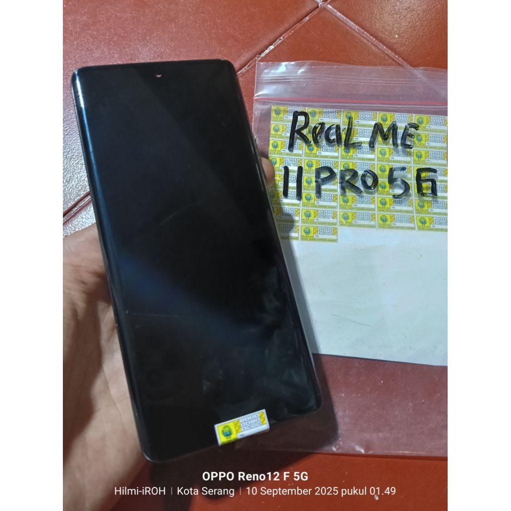 lcd touchscreen plus frame realme 11 pro 5G ori copotan fingerprint superamoled lengkung normal