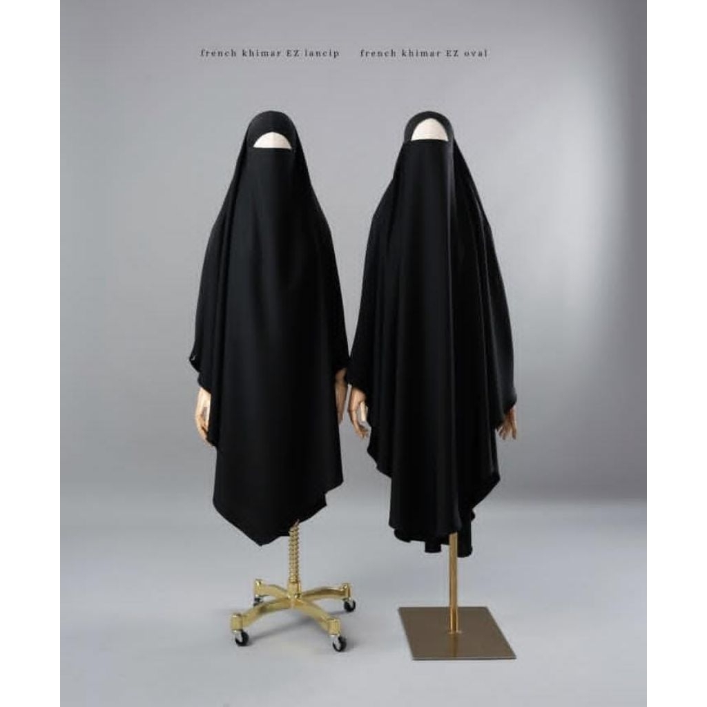 Preloved French Khimar EZ zaysaku FK zaysa Jetblack Ilyana Silk
