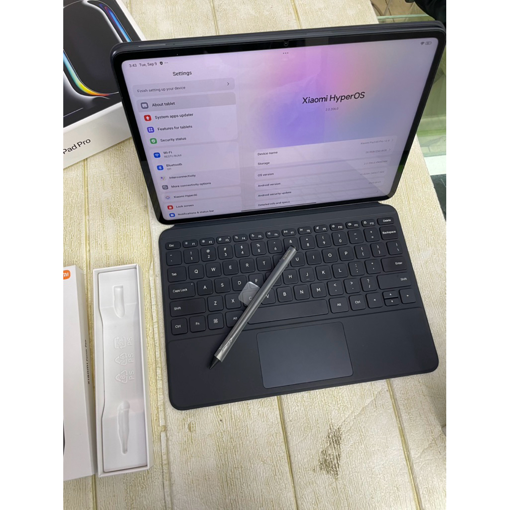 Xiaomi Mi pad 6s pro 12.4" 8/256 free keybord pencil original bekas seperti baru garansi resmi