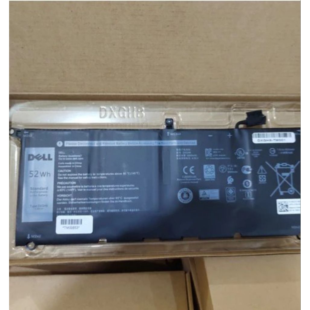 Baterai Ori Dell XPS 13 9380 9370 7390 3301 DXGH8