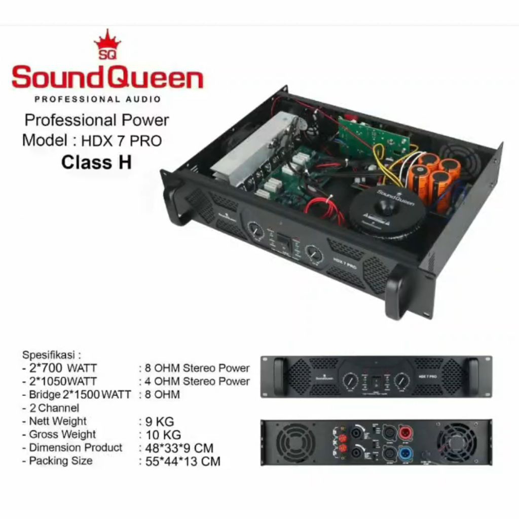 Power Amplifier Profesional Class H Soundqueen HDX 7 PRO ORIGINAL