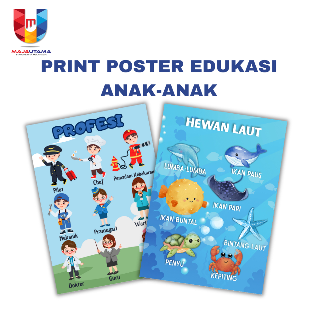 Poster Edukasi Anak Balita | Poster Pendidikan |Poster Dinding