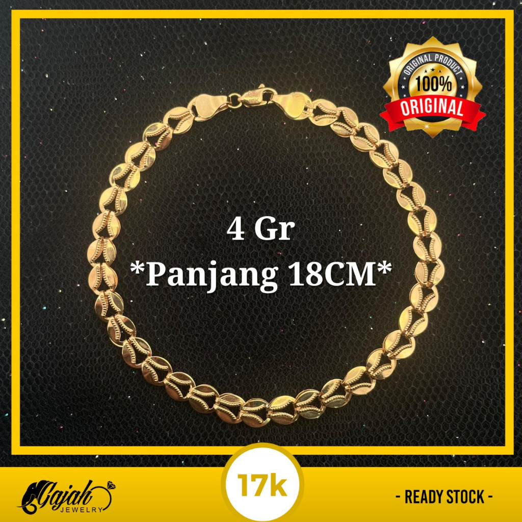 Gelang Emas 17K 4 Gram Toko Emas Gajah Online Salatiga 7826