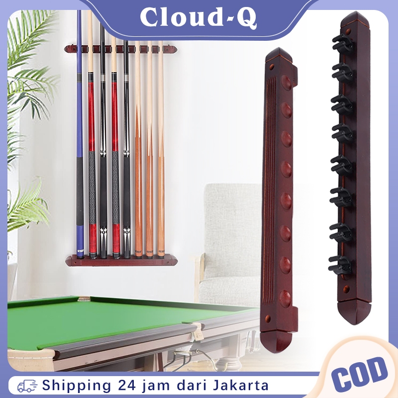 8 Holes Wall Cue Rack Hold 8 Pc Billiard Cue Murrey Wall Cue Rack