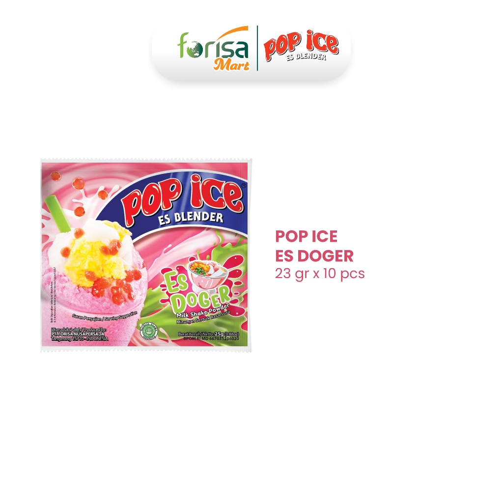 

Pop Ice Milk Shake Powder Es Doger 23 gr 10 Pcs