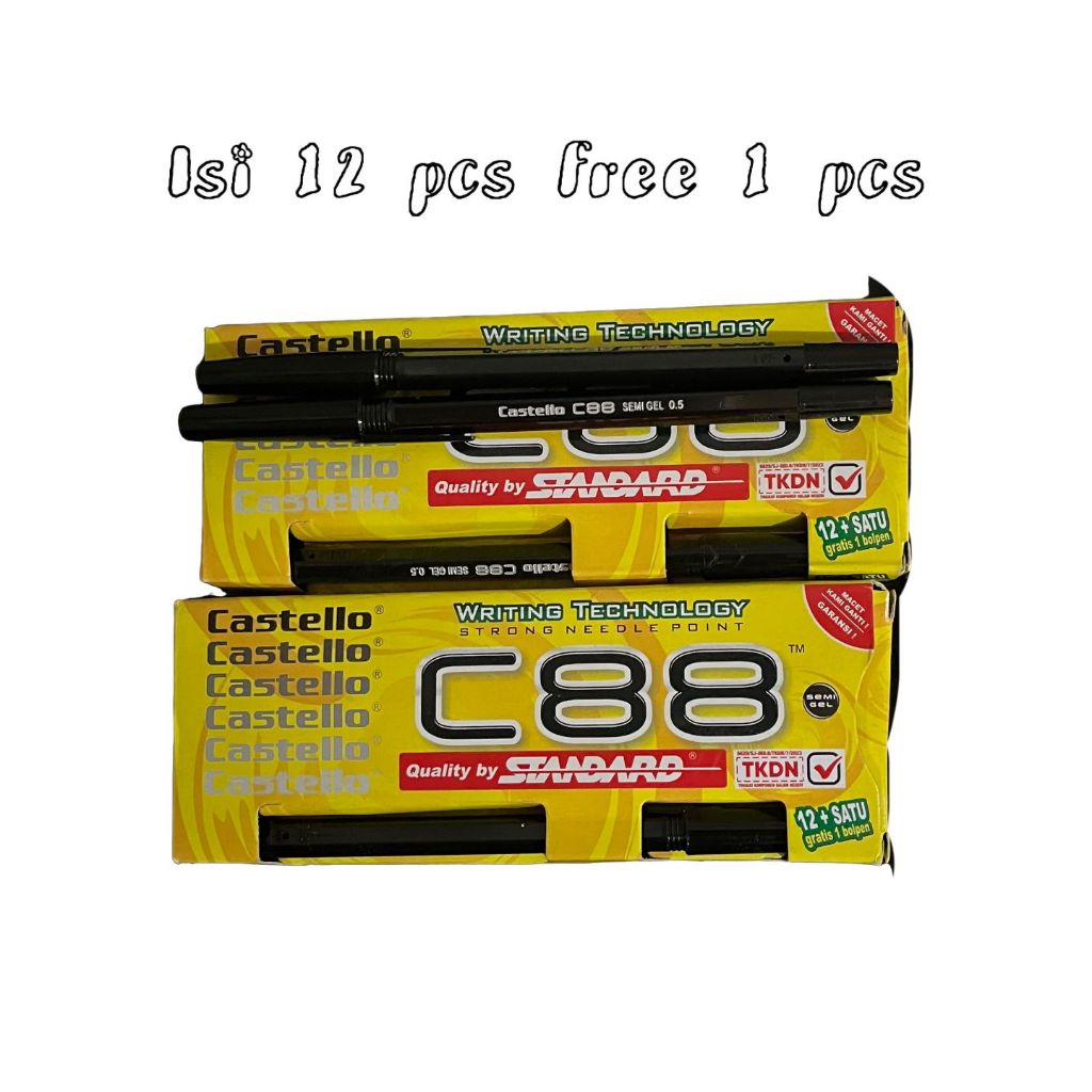 

Pulpen Castello isi 12 pcs/ ballpoint standart Castello/pulpen hitam (B017)