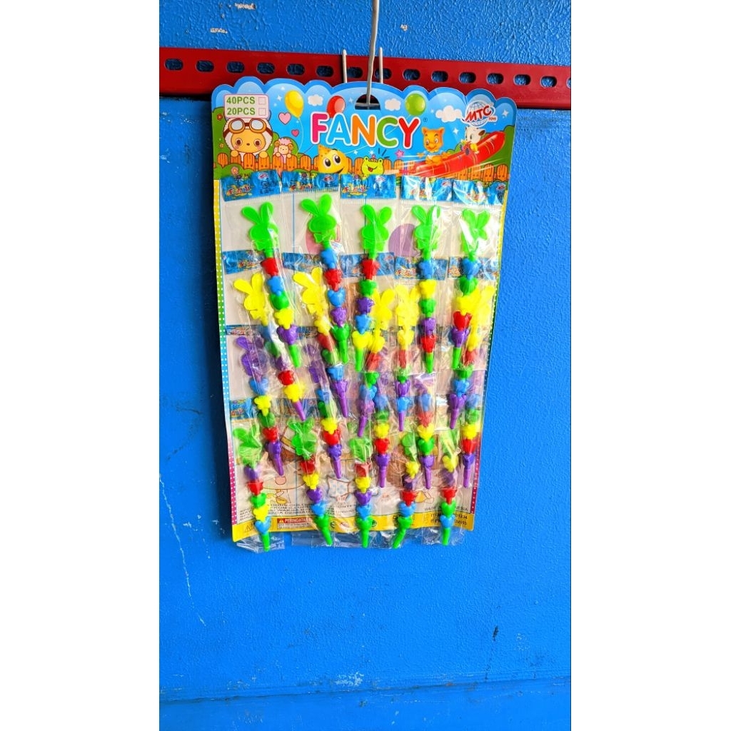

1 lembar Pensil unik susun isi 20pcs / mainan pensil sambung