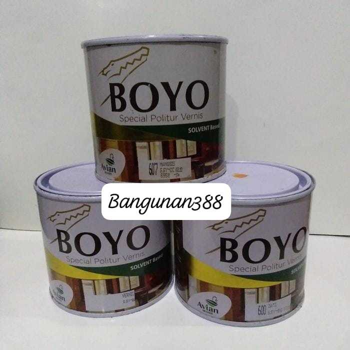BOYO VERNIS 0.5L/BOYO POLITUR/CAT PENGKILAT KAYU