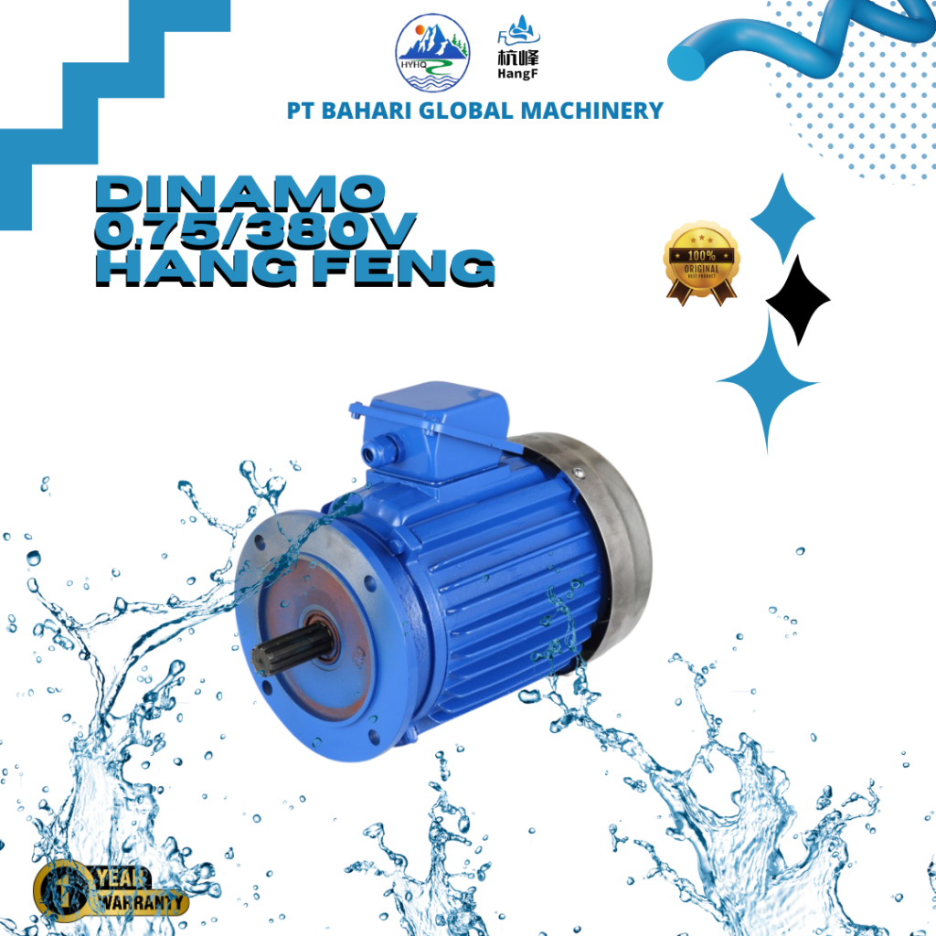 Motor Gearbox Kincir Tambak 1 hp TR100, Dinamo Kincir tambak HANGFENG