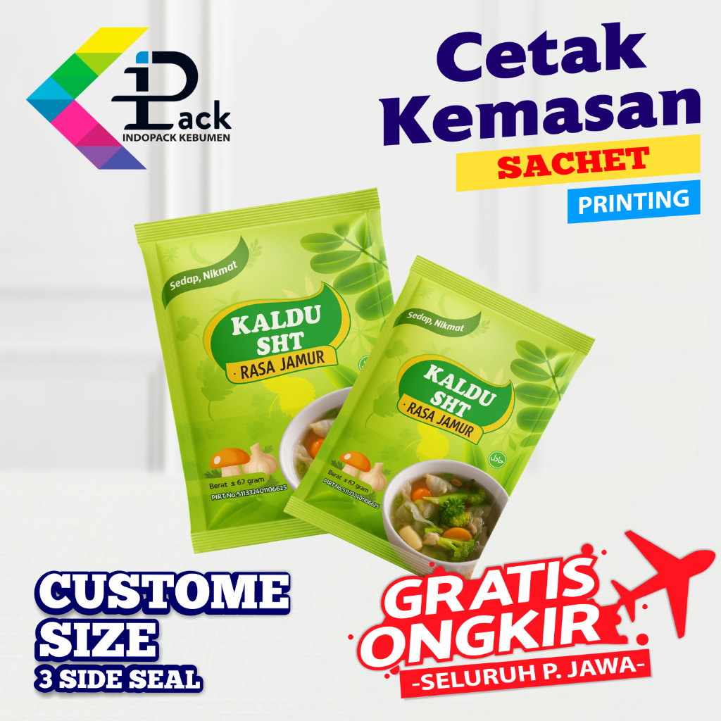 CETAK SACHET CUSTOM 12x17 | CETAK KEMASAN SACHET | CETAK PLASTIK KEMASAN | KEMASAN PLASTIK CUSTOM | 