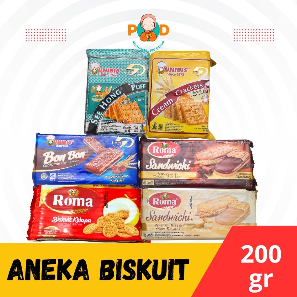 

ROTI Biskuit Cream Coklat Malkist UNIBIS BON BON