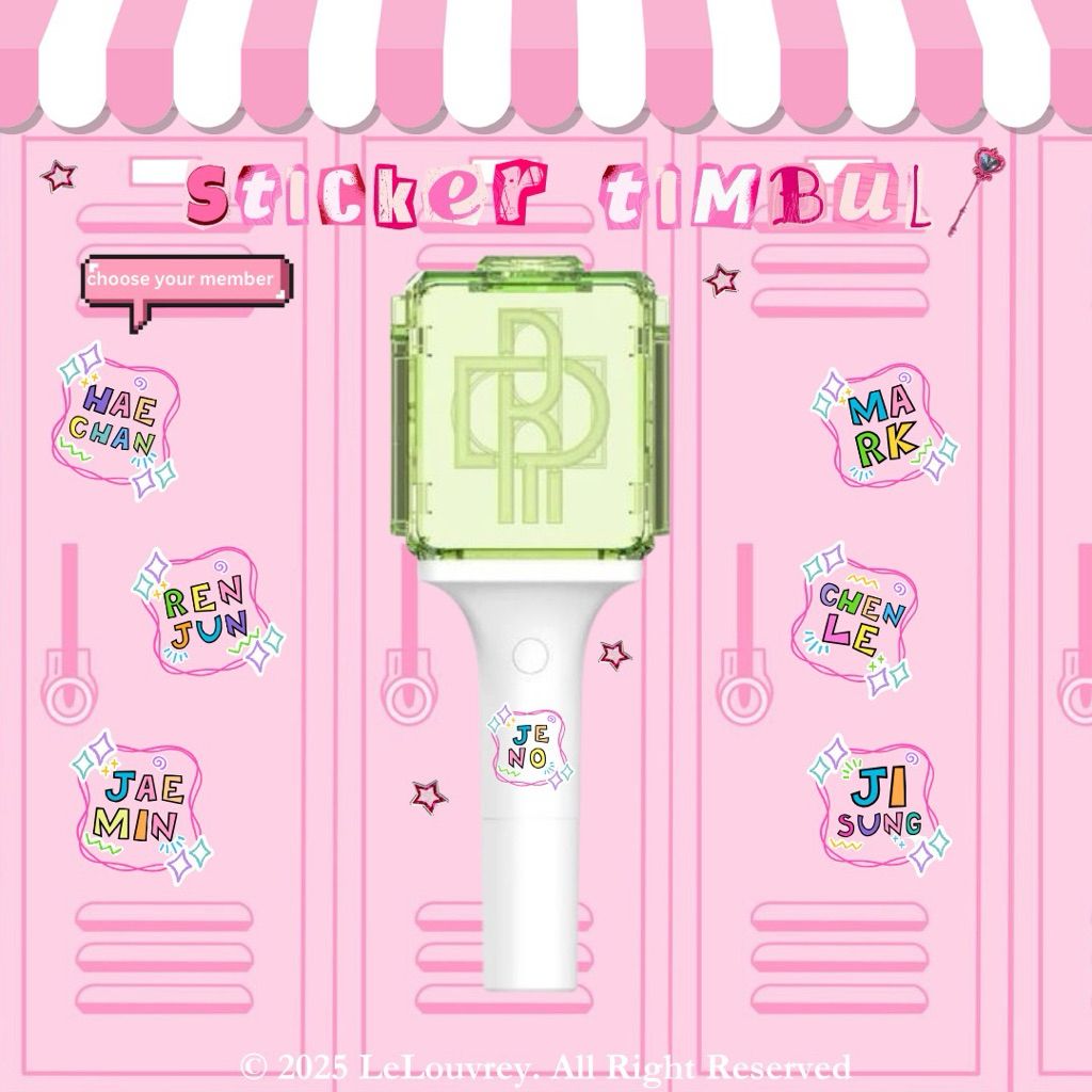 STICKER TIMBUL LIGHTSTICK NCT DREAM MEMBER