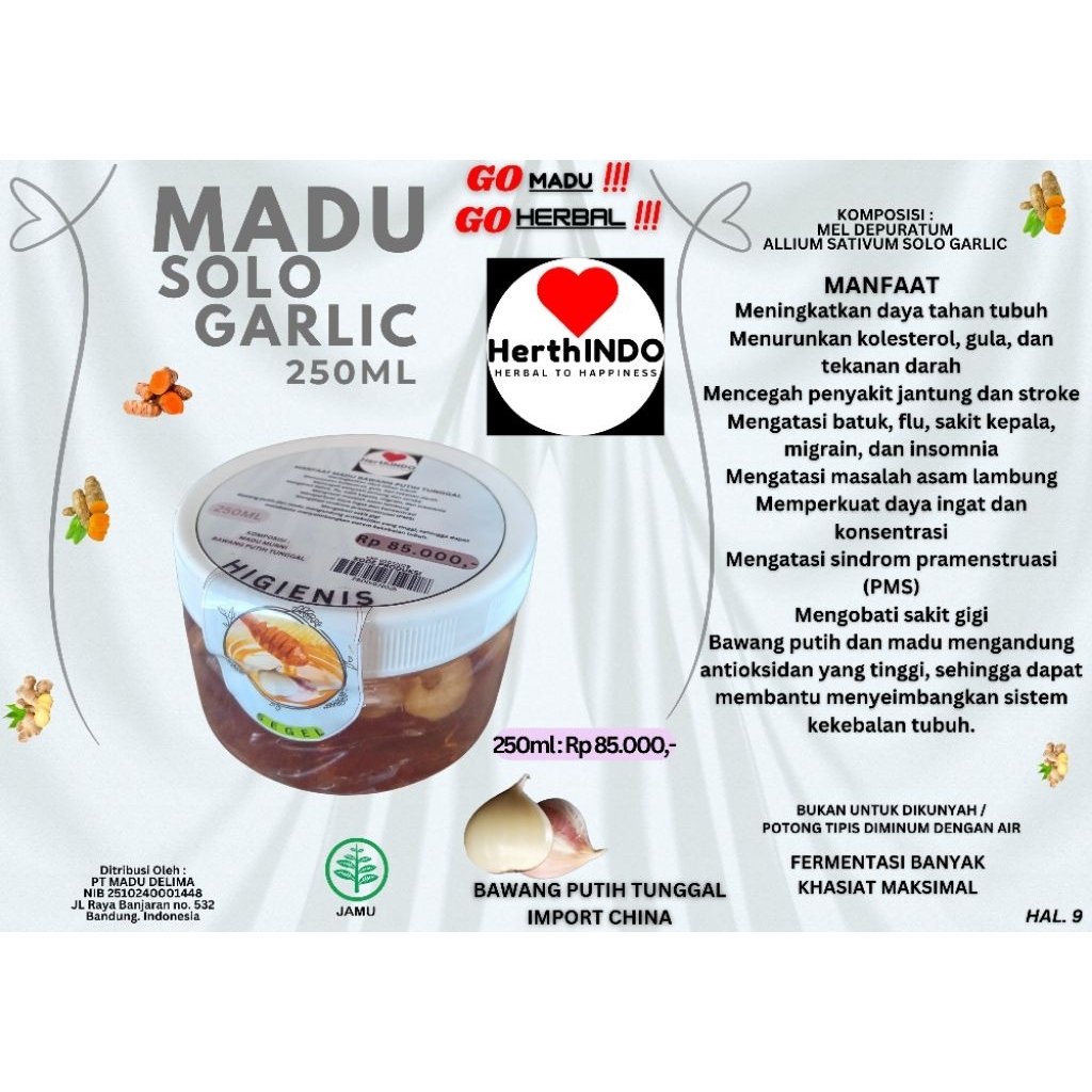 

Madu Bawang putih tunggal