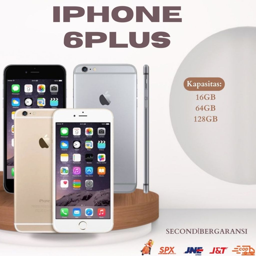 HP IPHONE 6 PLUS SECOND MURAH MINUS WIFI ONLY BERKUALITAS KAPASITAS PENYIMPANAN 16GB|64GB|128GB