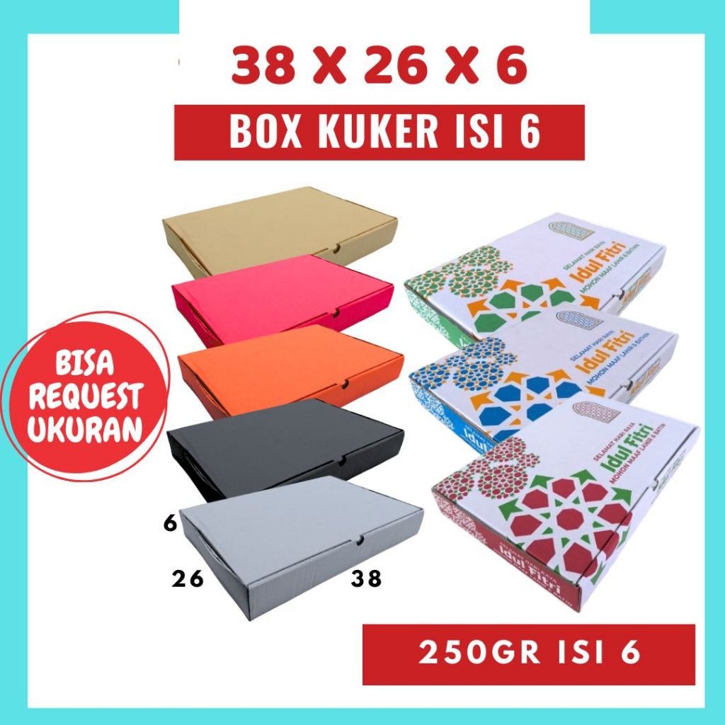 

Kardus Kuker 250gr Isi 6 38x26x6 LD Box Ied Mubarok Dus Idul Fitri Lebaran Packing Kotak Kemasan Karton Kue Kering Lebaran Hampers Murah