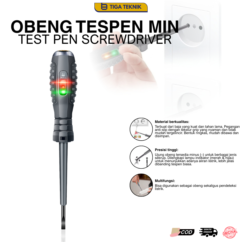 Obeng Testpen Listrik - Obeng Test Listrik