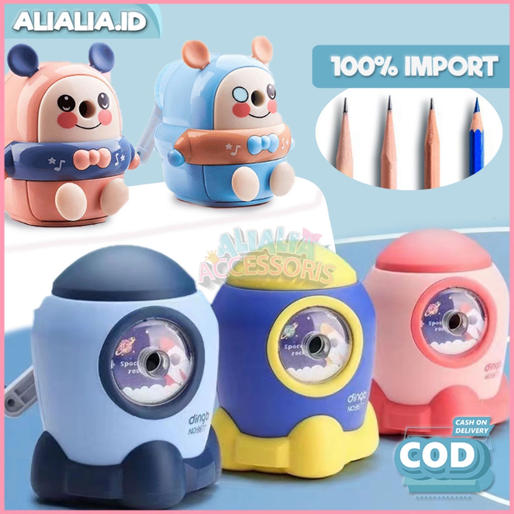 

Rautan Serutan Pensil Putar Model Kartun Lucu Sharpener Anti Slip Perlengkapan Sekolah Kekinian