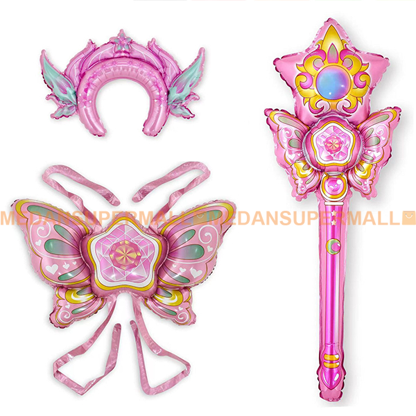 MSM Balon Foil Sailor Moon Tongkat Pentungan Bando Sayap Sailor Moon Peri