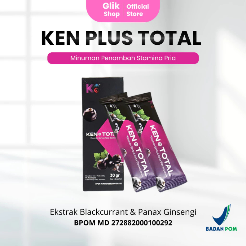 

KENPLUS KENTOTAL Miinuman Pria Rasa Blackcurrant dan Panax Gingseng - Isi 2 Saset